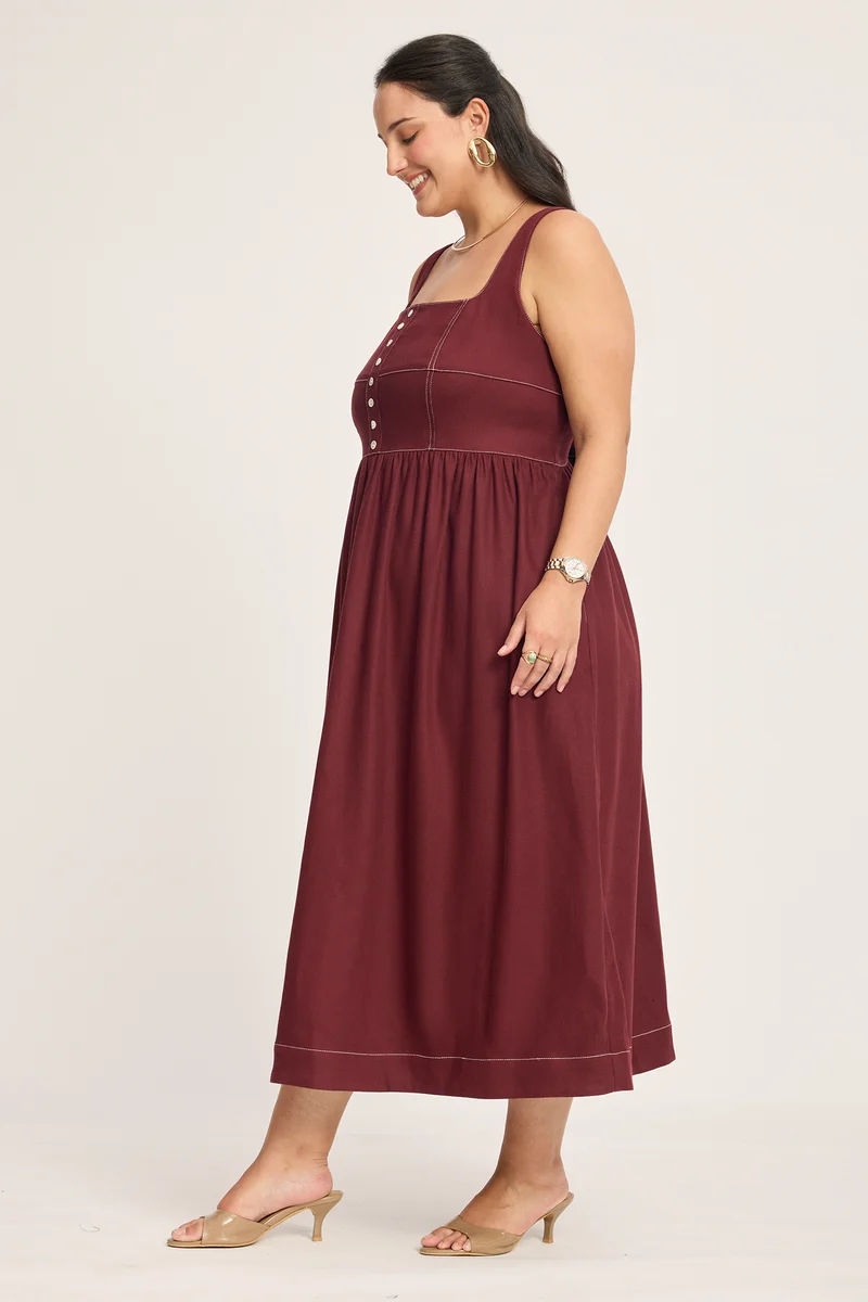 Marceline|100% Viscose Fit & Flare Dress