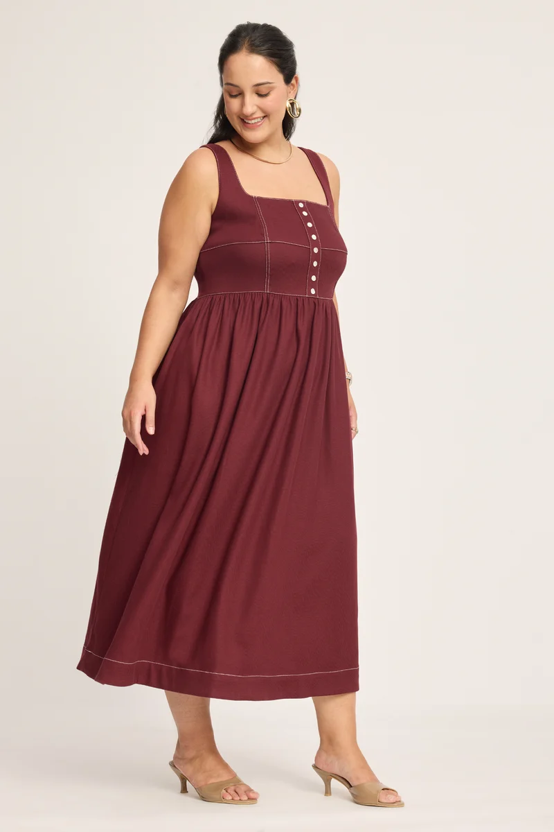 Marceline|100% Viscose Fit & Flare Dress