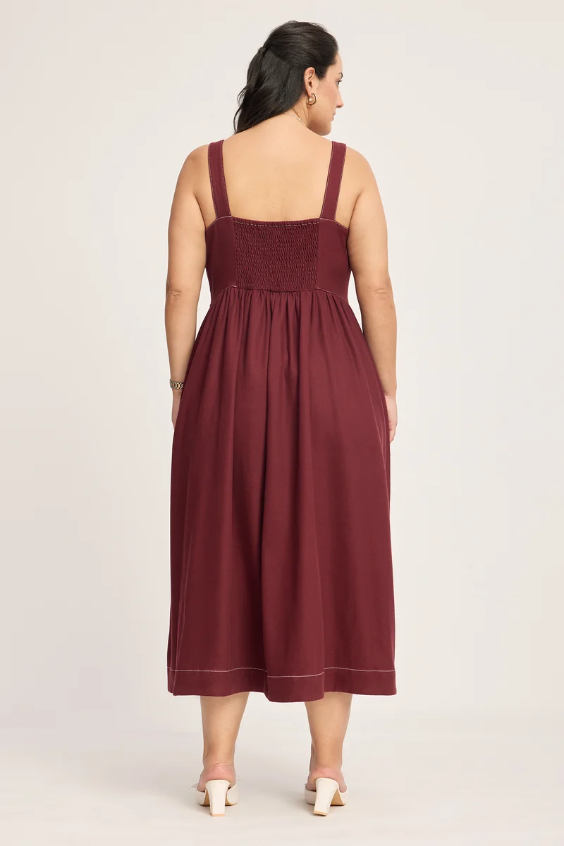 Marceline|100% Viscose Fit & Flare Dress