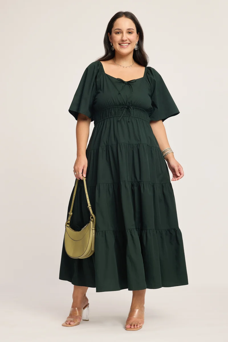 Mireille|100% Cotton Maxi Tier Dress