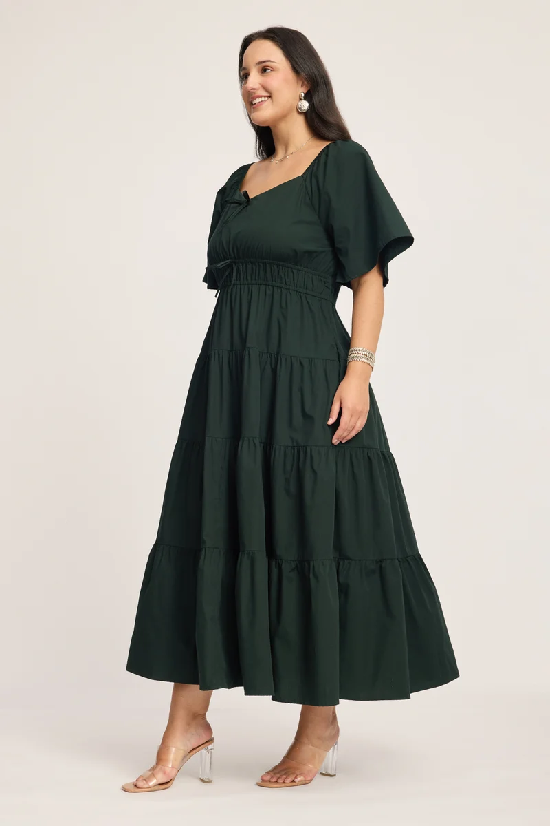 Mireille|100% Cotton Maxi Tier Dress