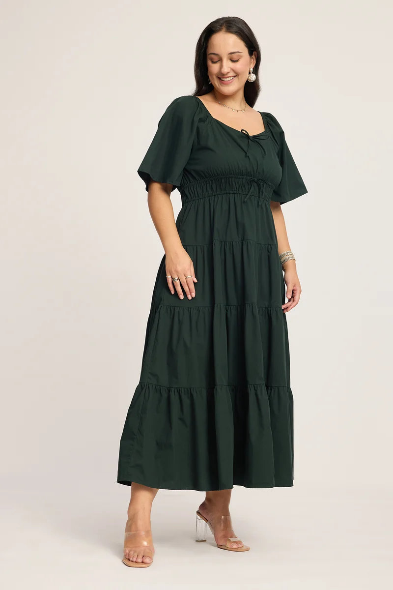 Mireille|100% Cotton Maxi Tier Dress