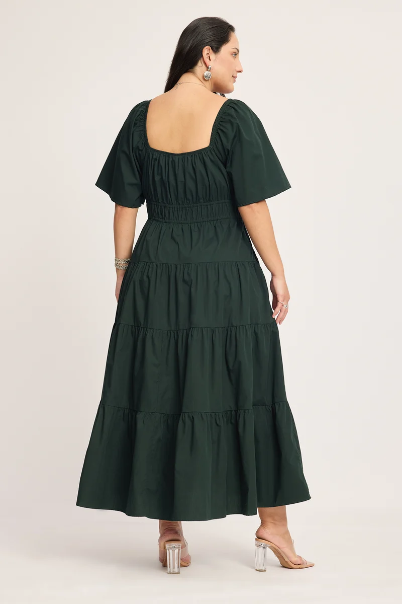 Mireille|100% Cotton Maxi Tier Dress