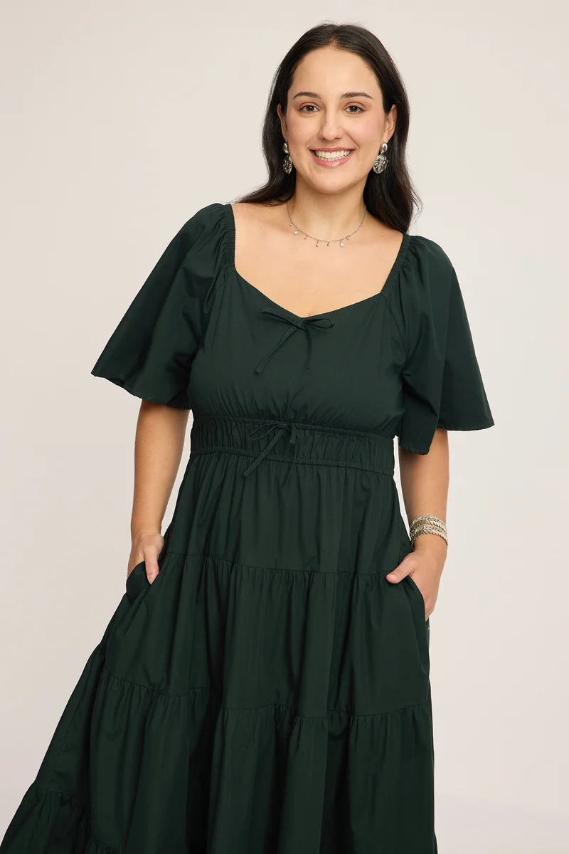 Mireille|100% Cotton Maxi Tier Dress