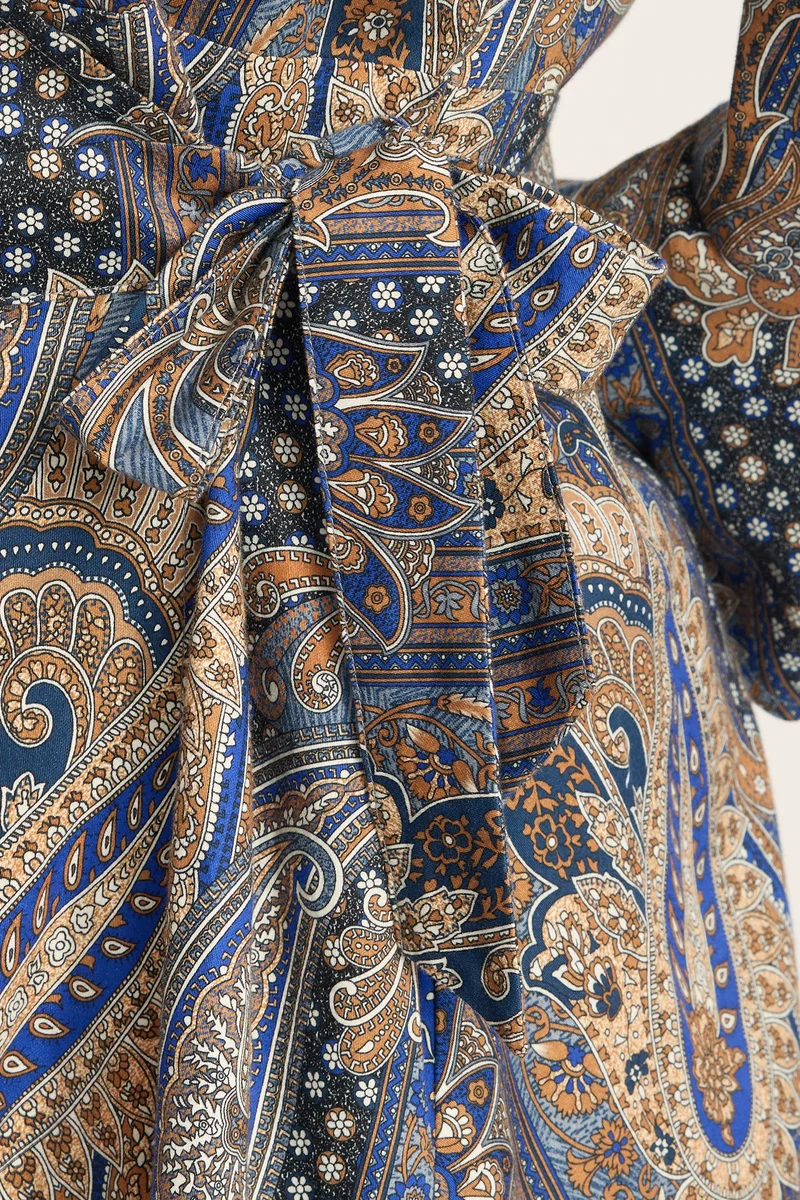 Violetta|100% Viscose Mini Wrap Dress