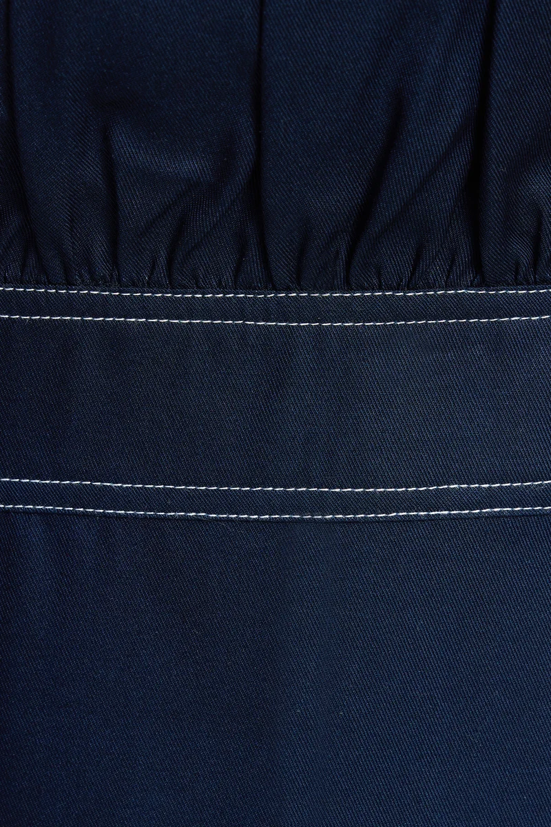 Calista|100% Cotton Maxi Dress With Contrast Stitch