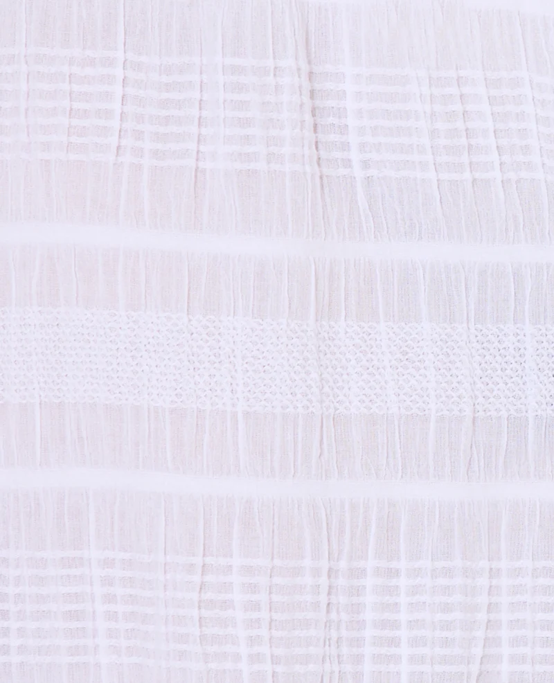 Pantalon droit et ample en tissu texturé