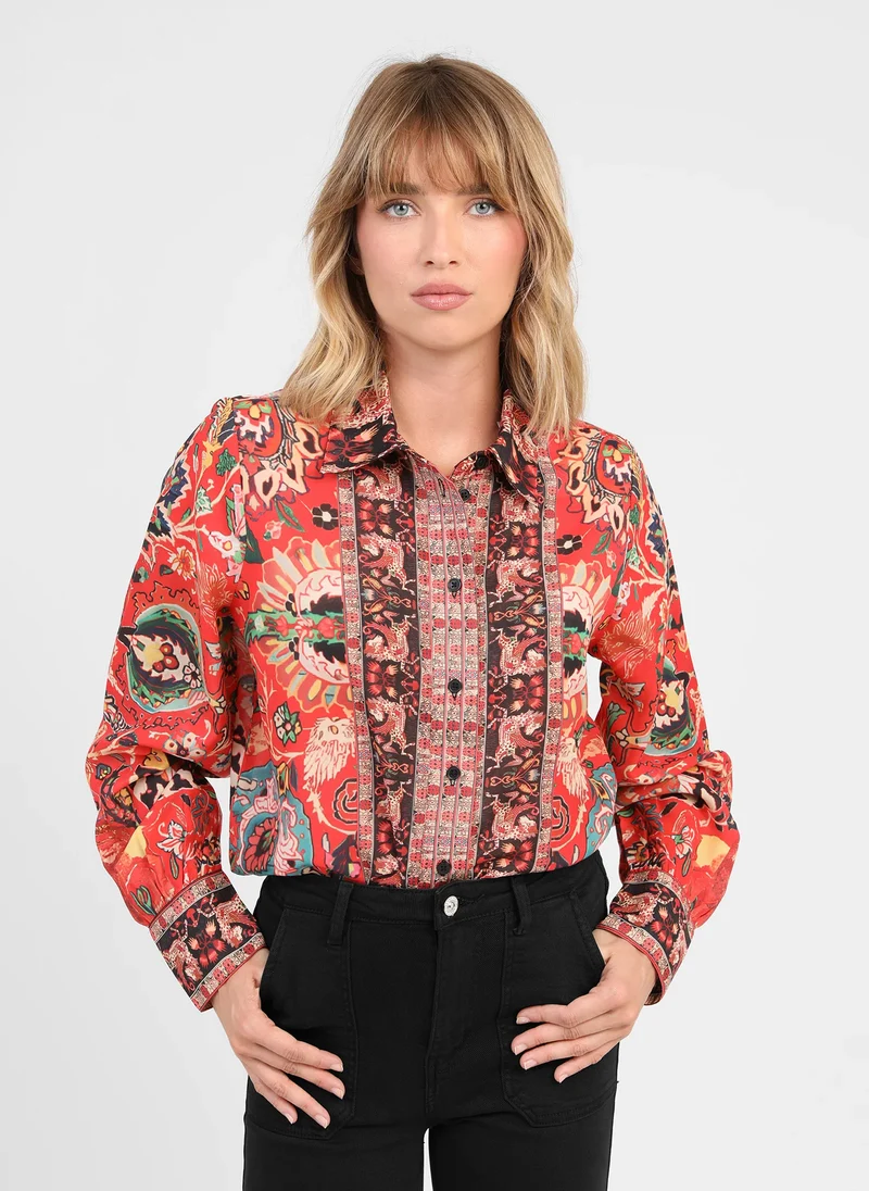 CHEMISE SARINA aubussy rouge