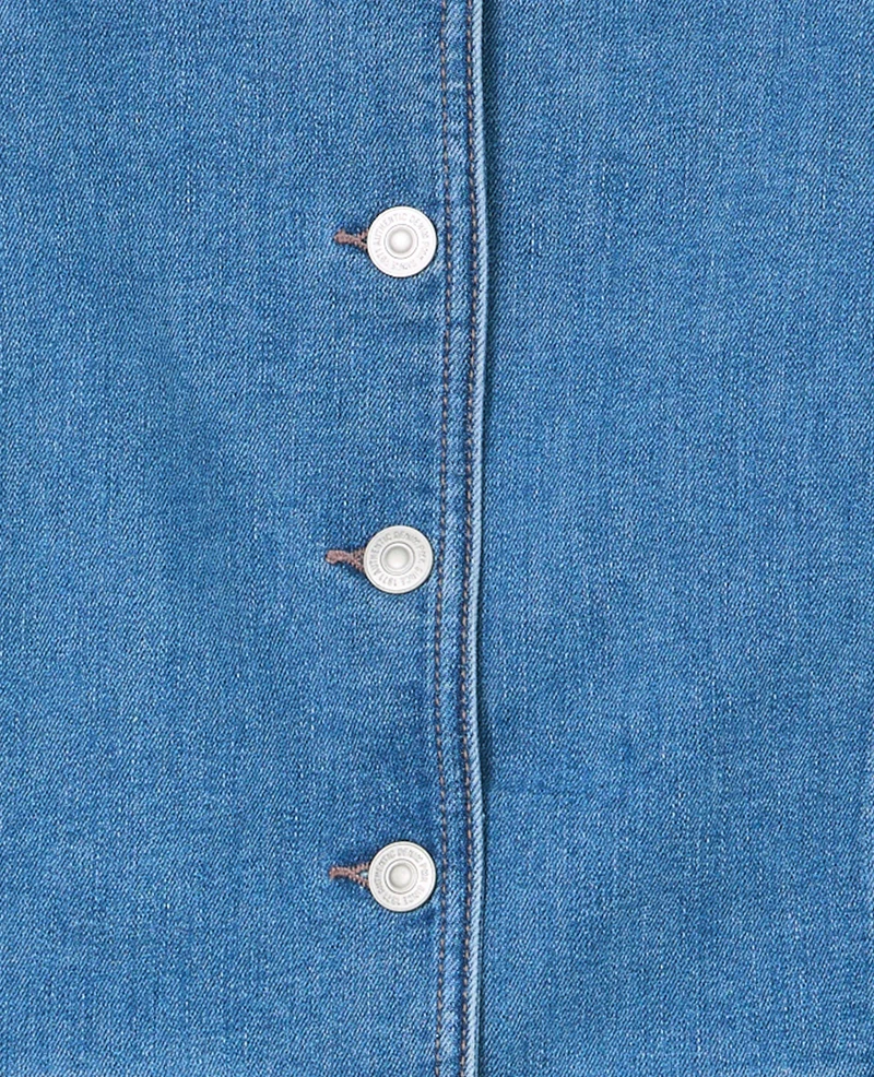 Veste sans manches en jean façon gilet barman