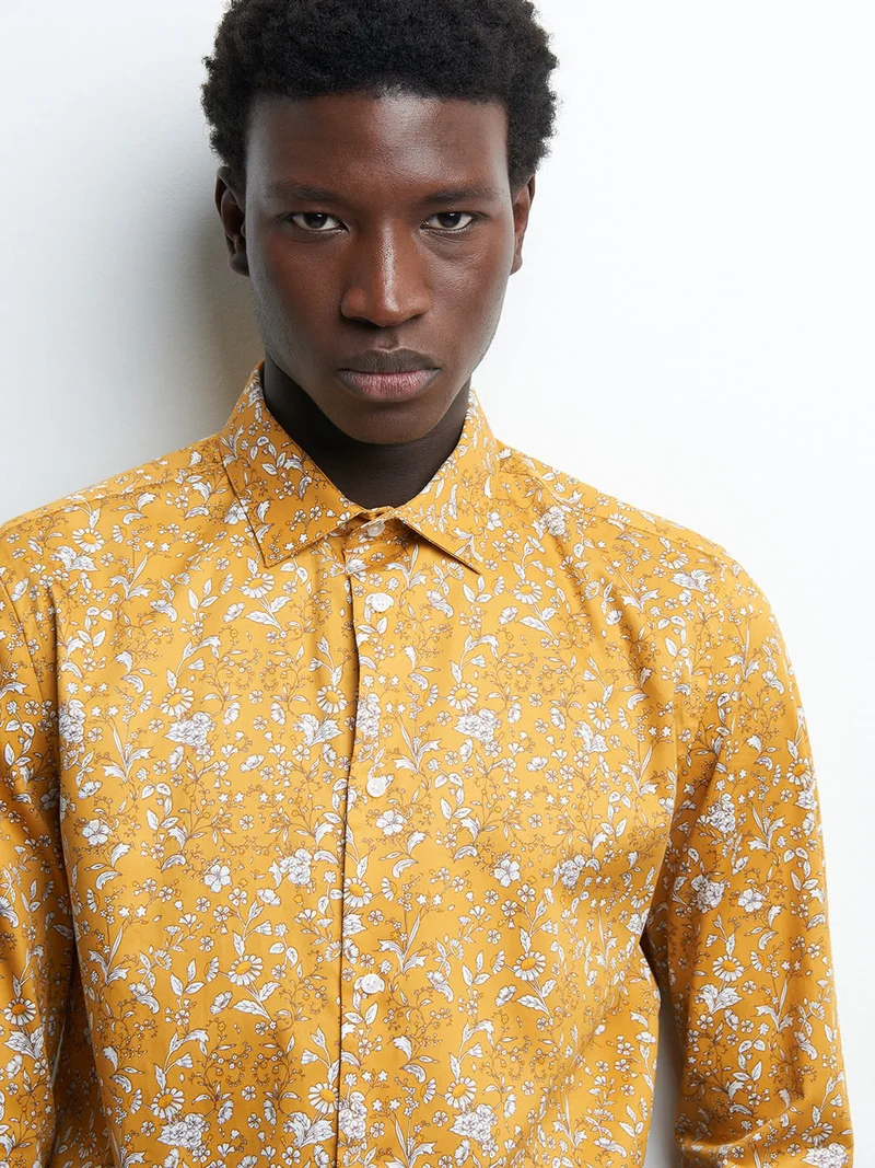 Chemise slim végétale