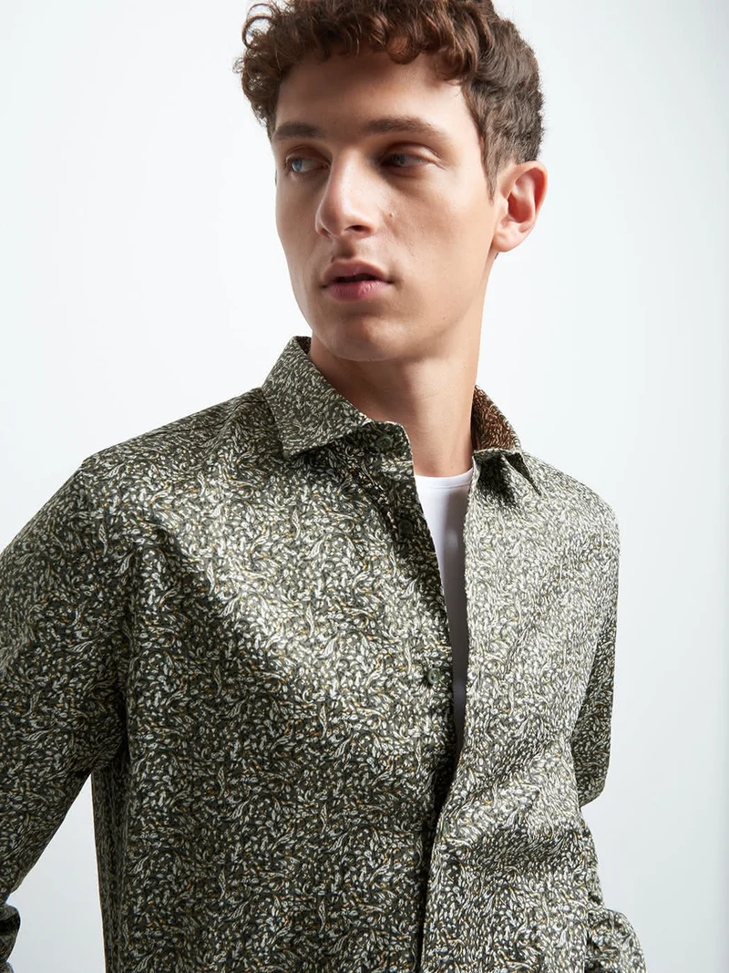 Chemise slim fantaisie
