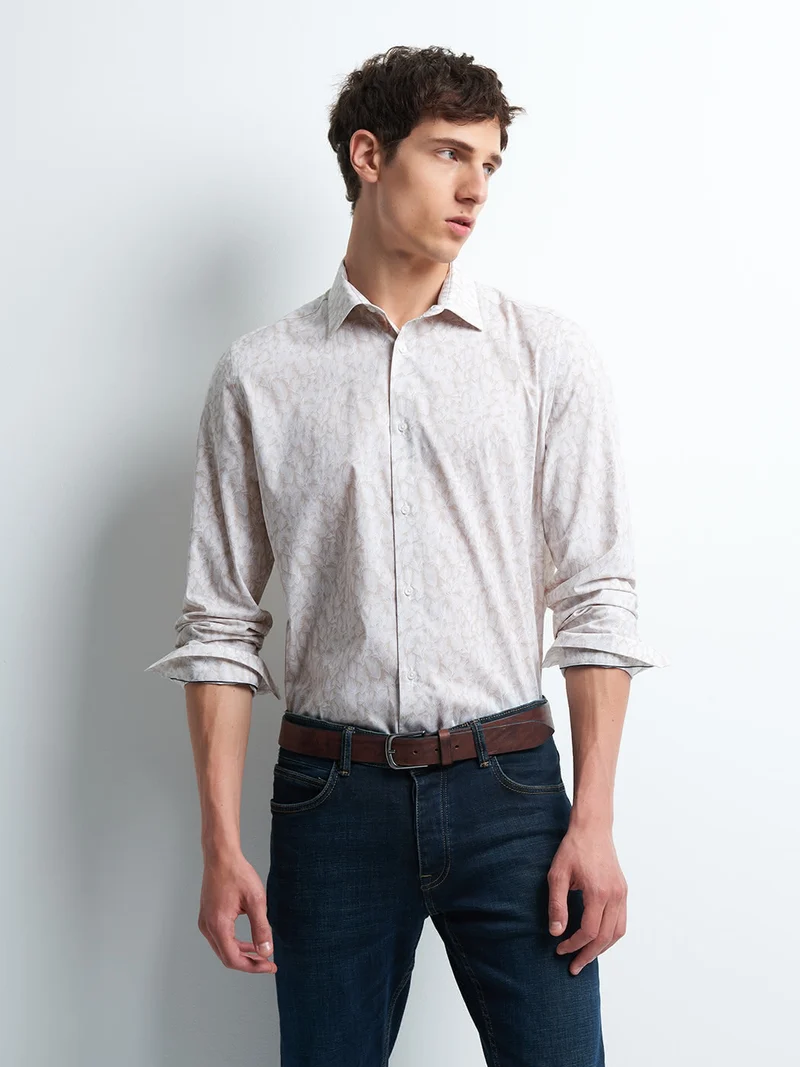 Chemise slim végétale