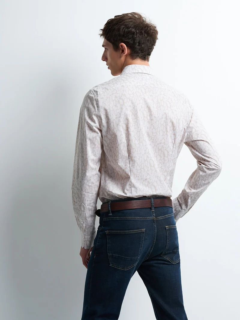 Chemise slim végétale