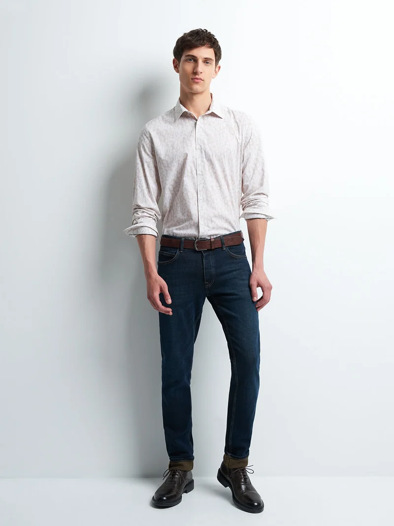 Chemise slim végétale