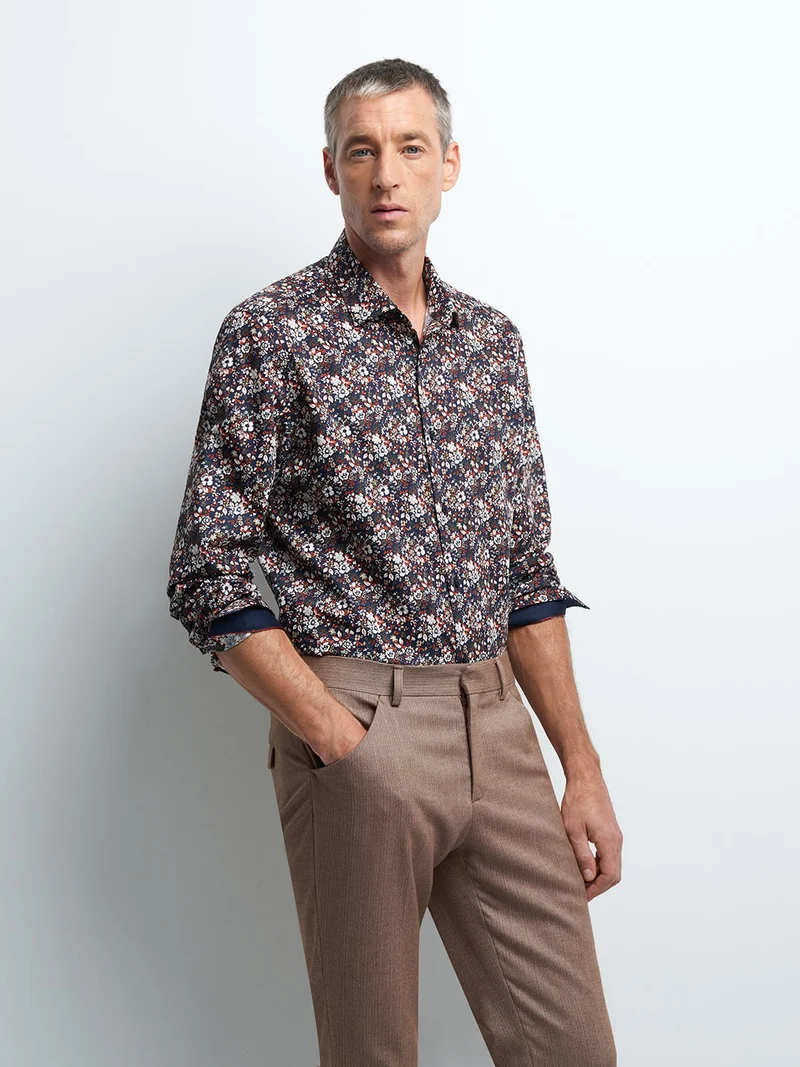 Chemise slim fleurie