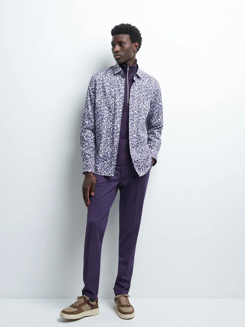 Chemise slim à pois