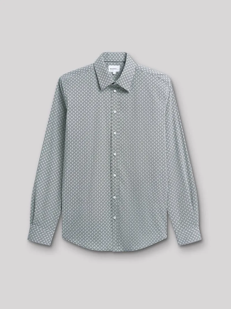 Chemise extra-slim stretch géométrique