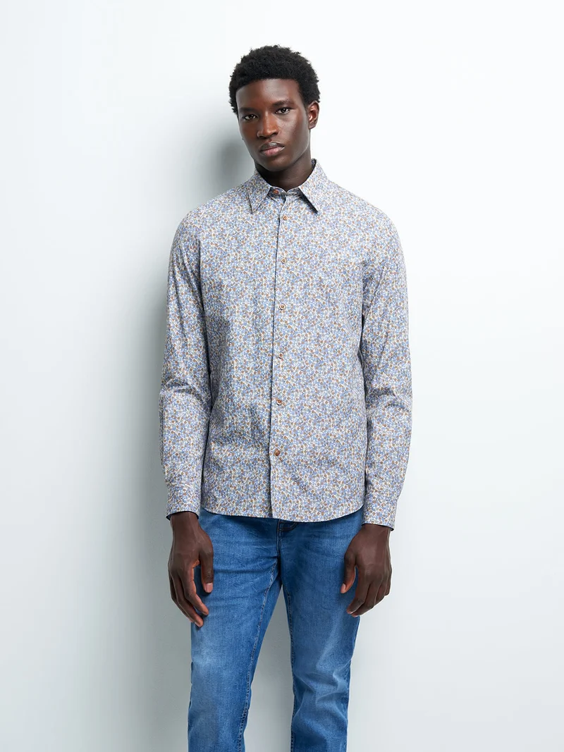 Chemise slim fleurie