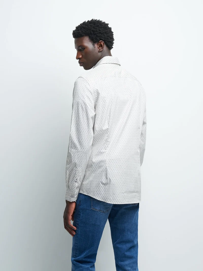 Chemise slim géométrique