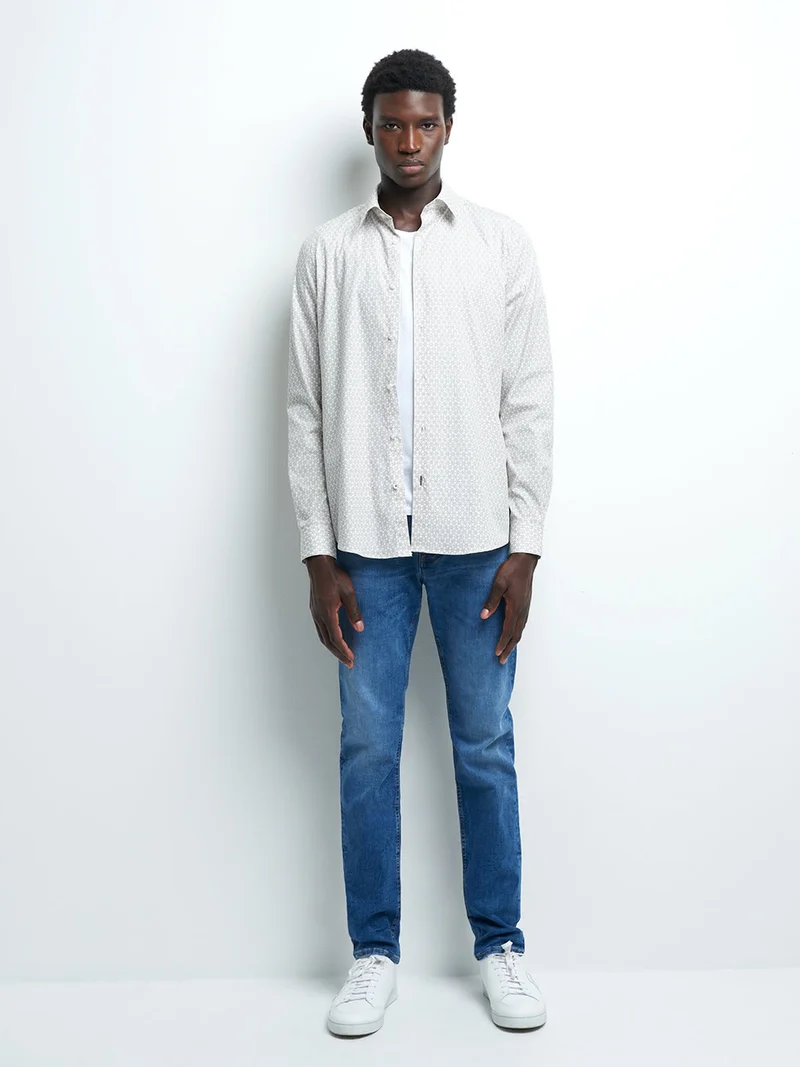 Chemise slim géométrique