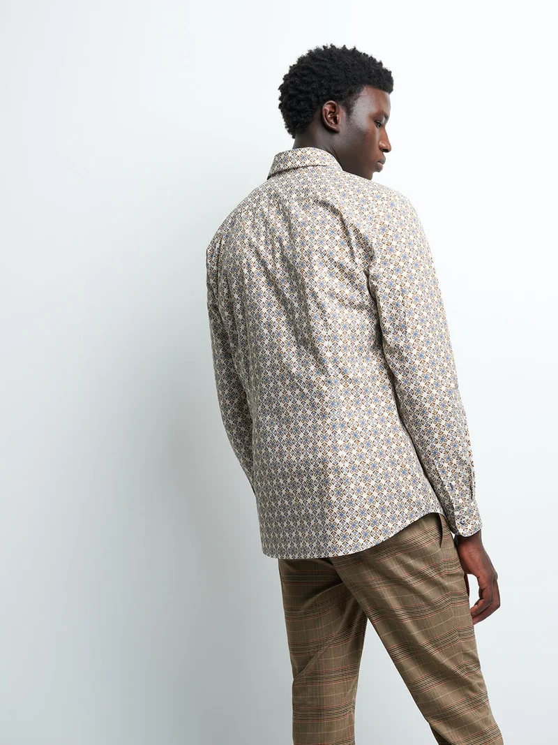 Chemise slim géométrique