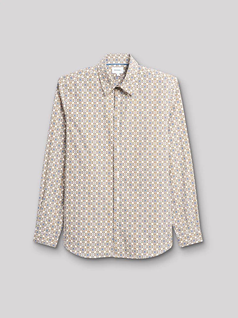 Chemise slim géométrique