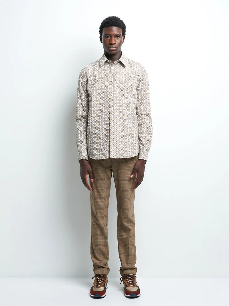 Chemise slim géométrique