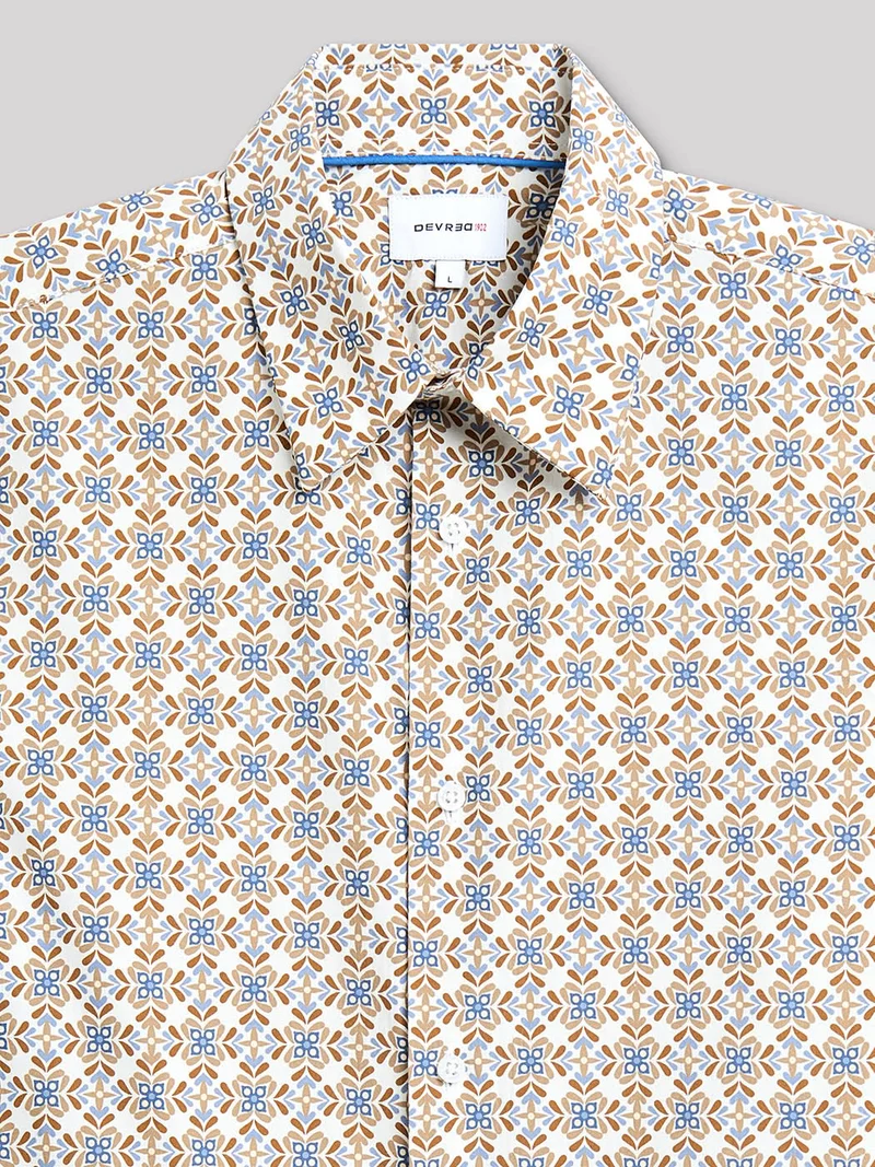 Chemise slim géométrique