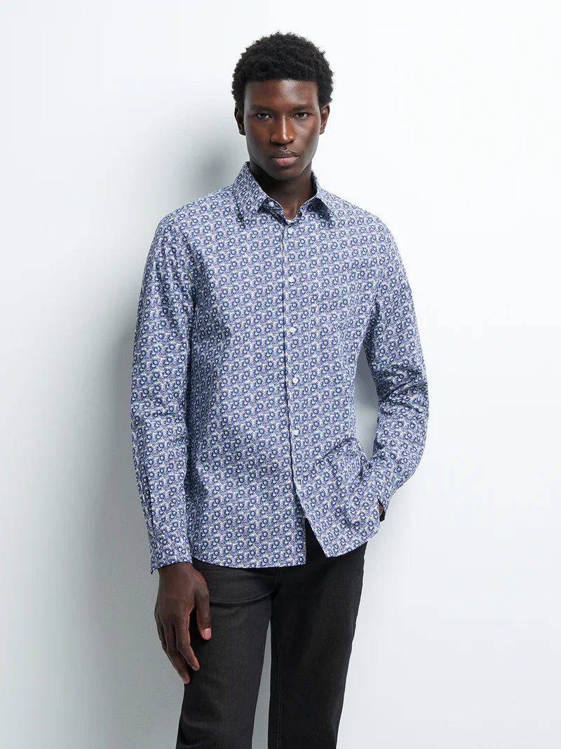Chemise slim fleurie