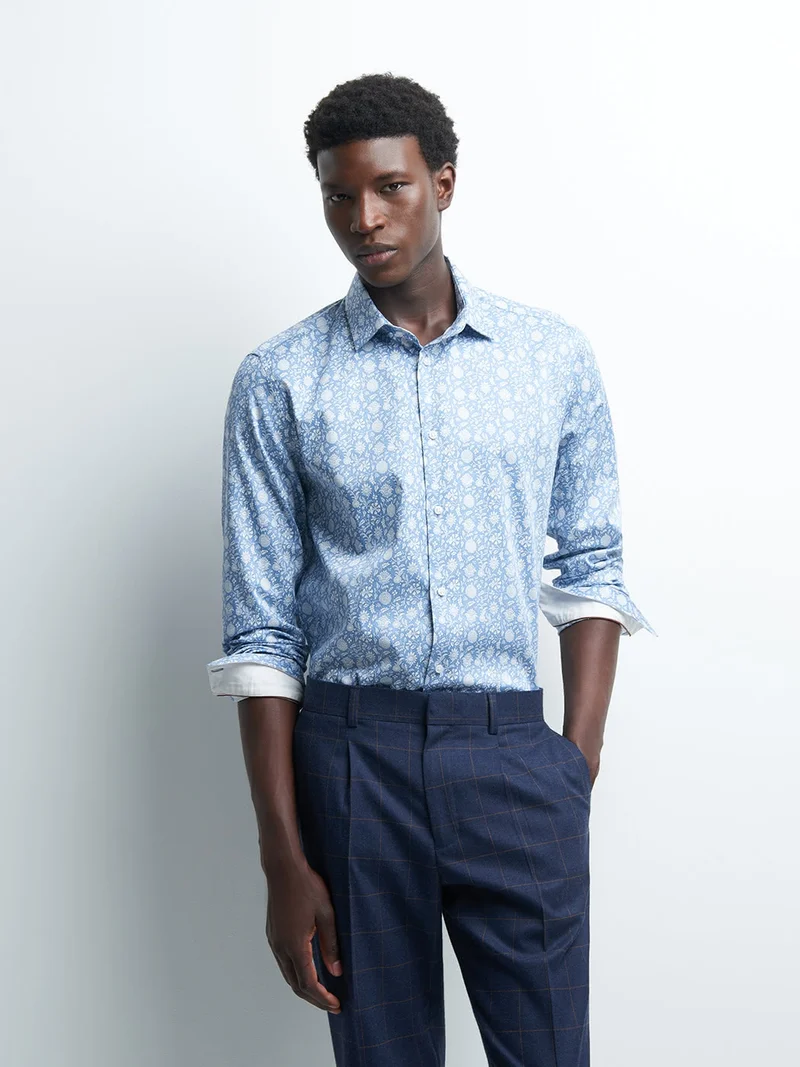 Chemise slim végétale