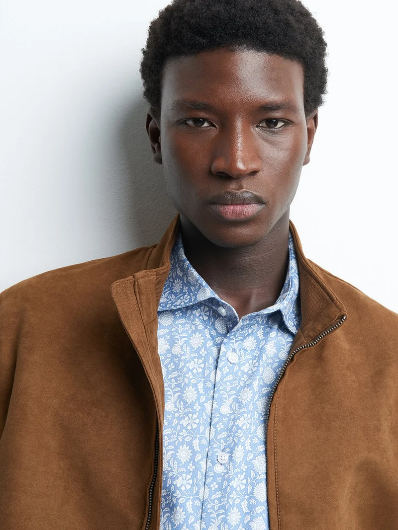 Chemise slim végétale