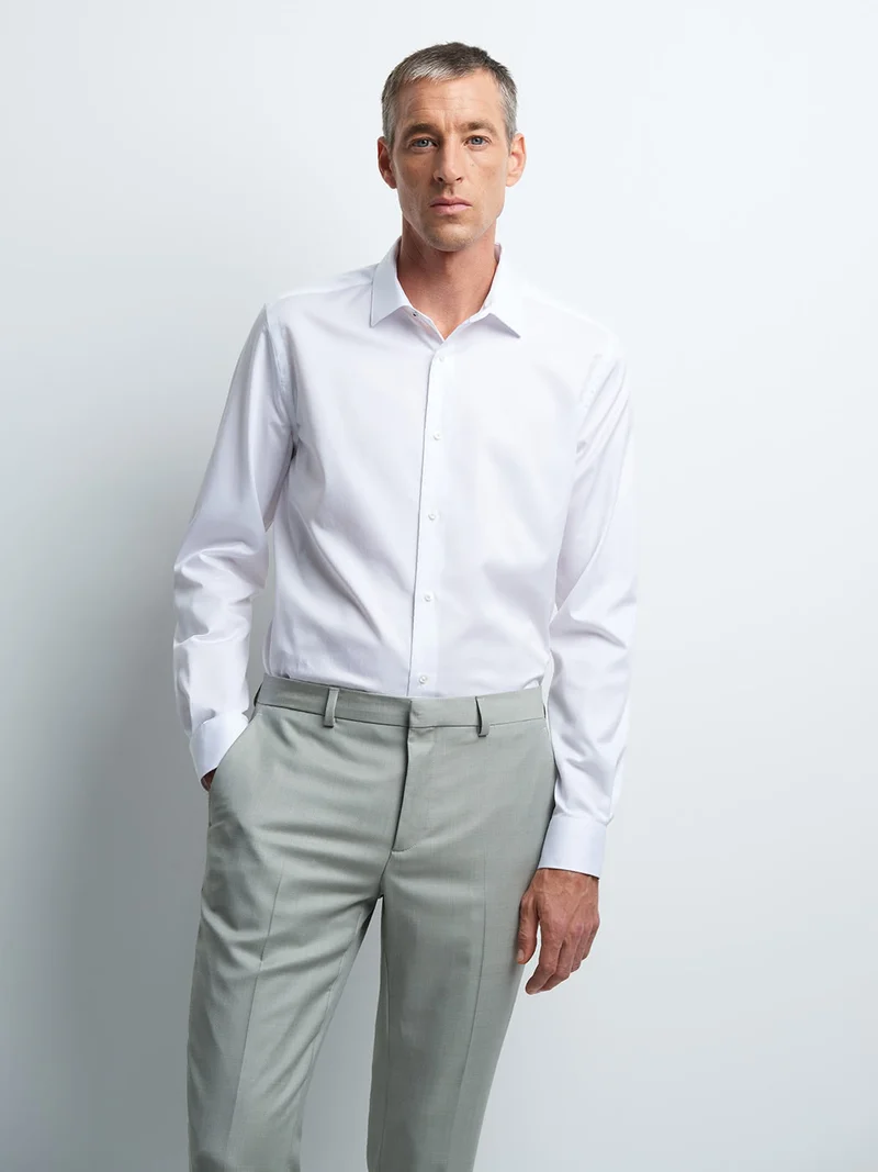 Chemise slim repassage facile unie