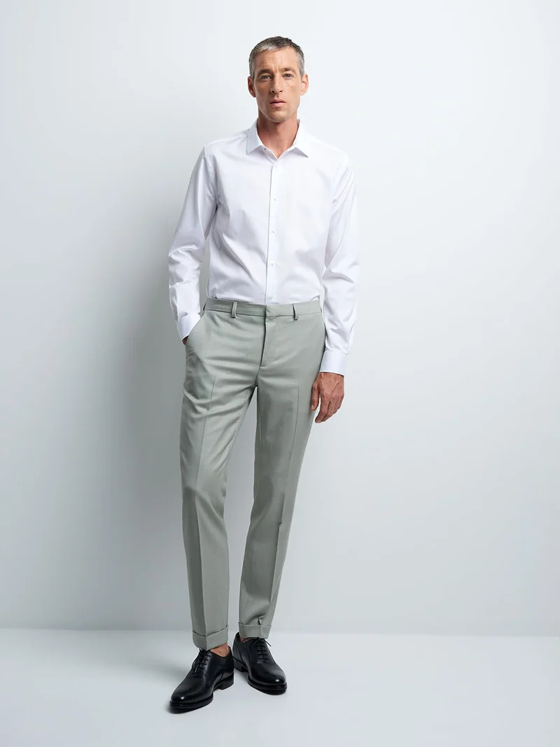 Chemise slim repassage facile unie