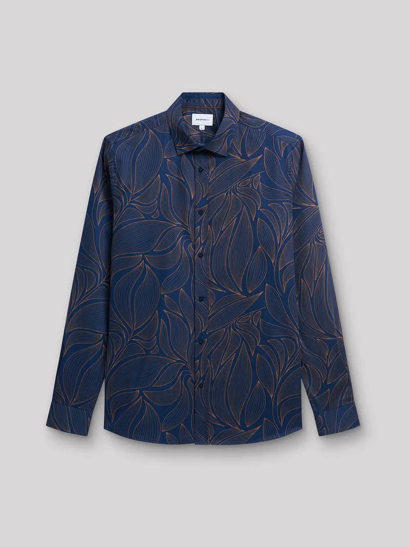 Chemise slim en satin végétale