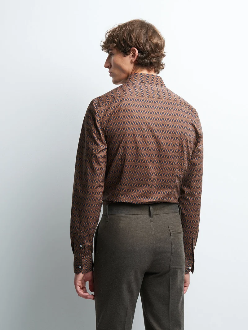 Chemise slim géométrique