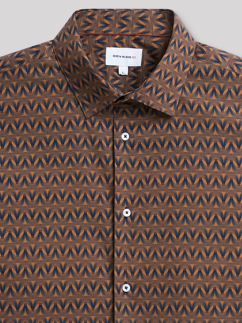 Chemise slim géométrique