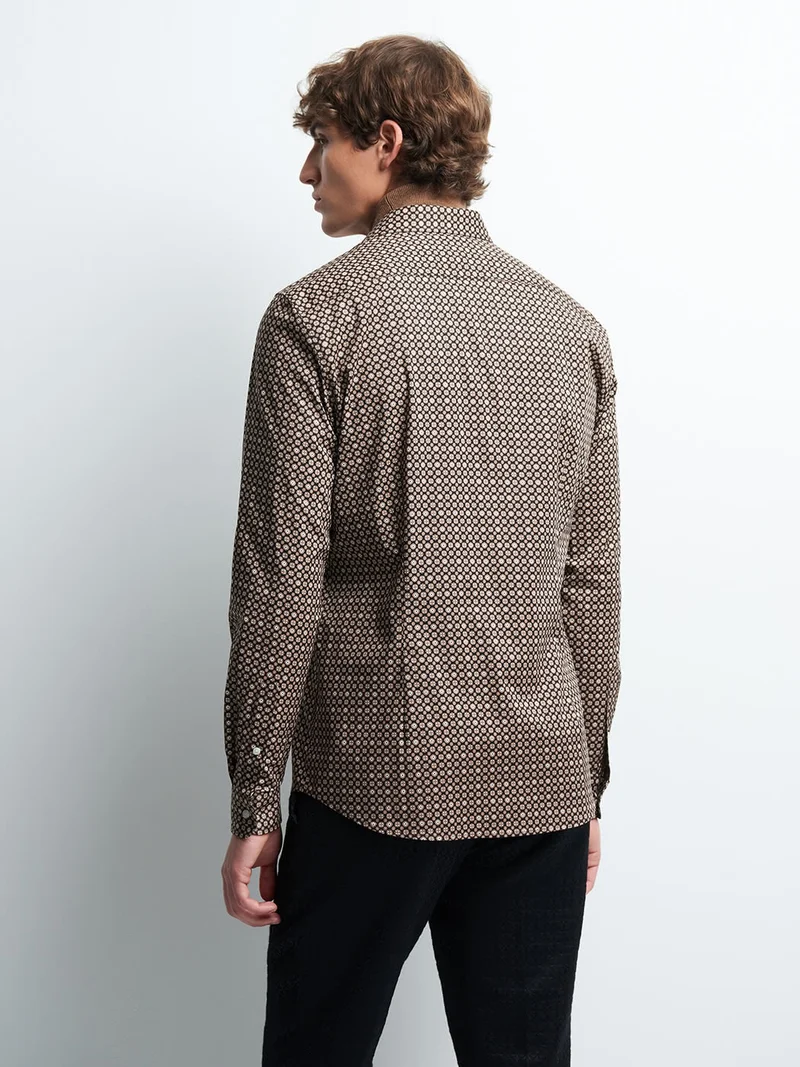 Chemise extra-slim géométrique