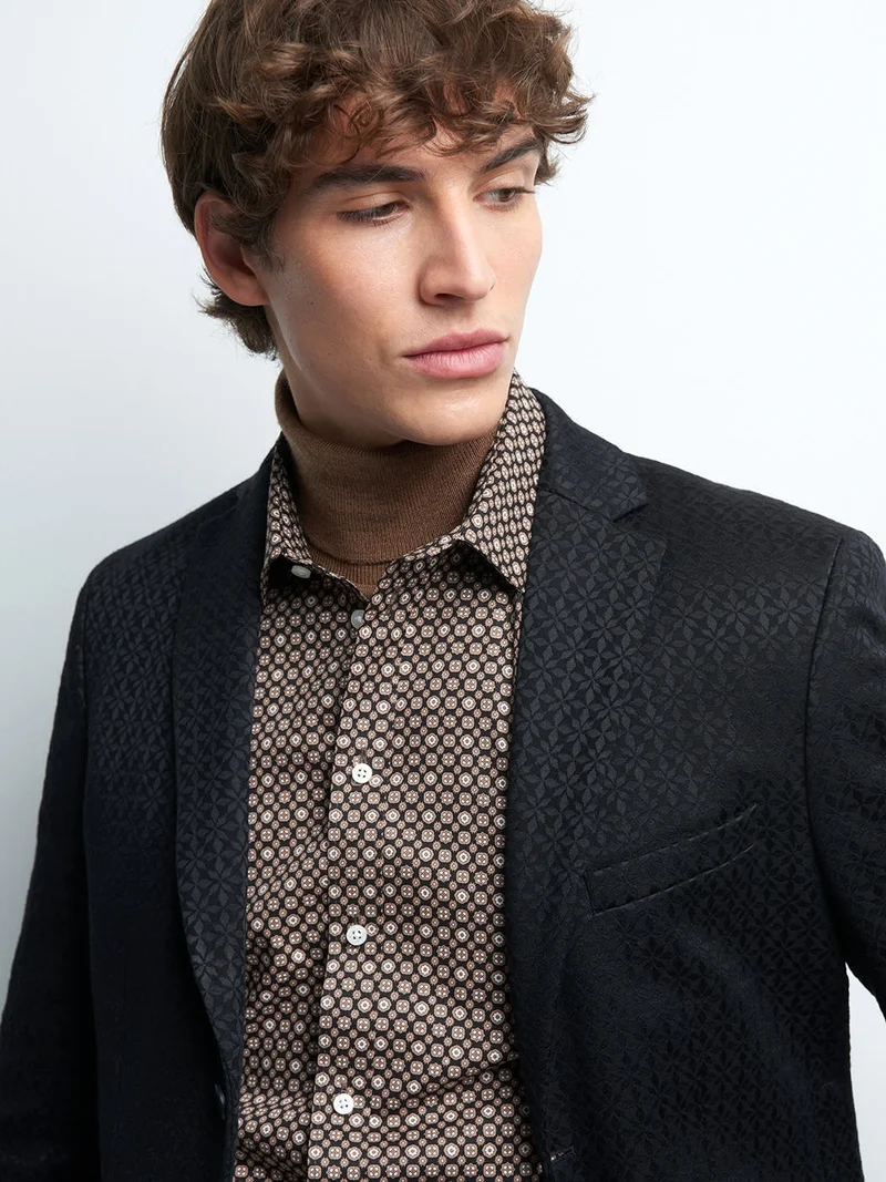 Chemise extra-slim géométrique