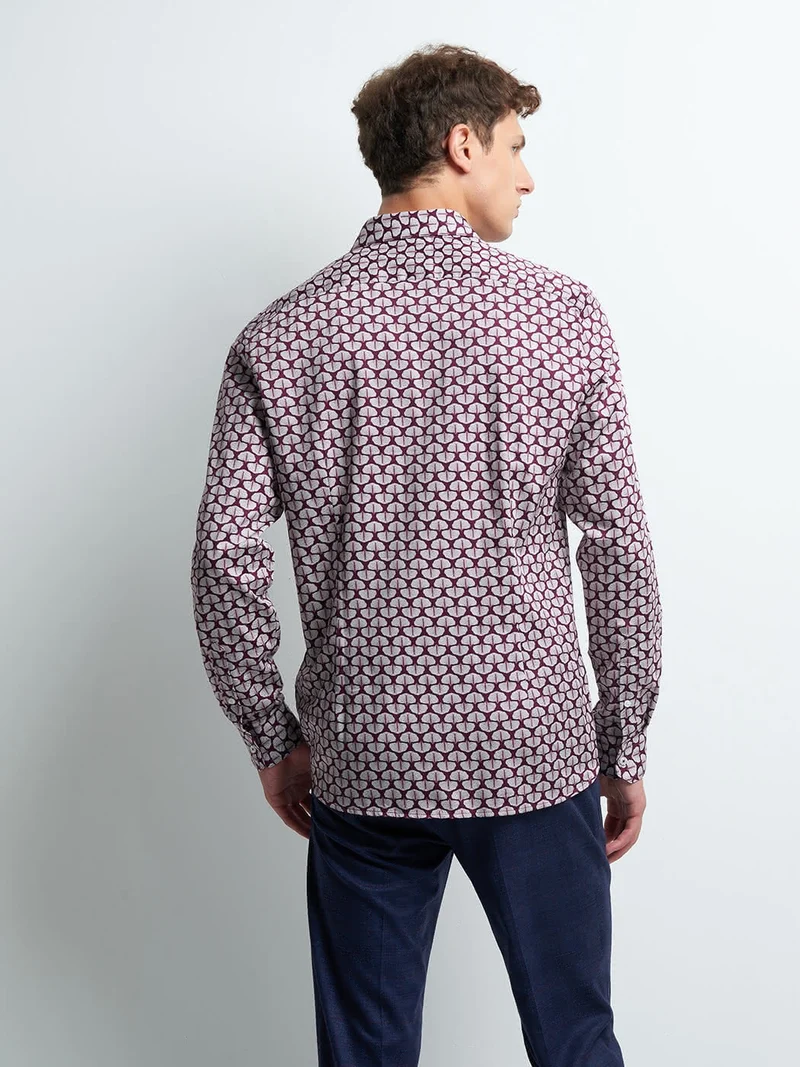 Chemise slim en satin végétale