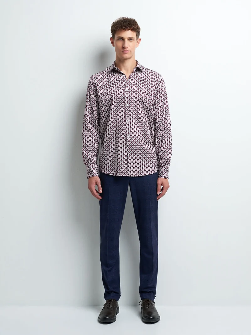 Chemise slim en satin végétale