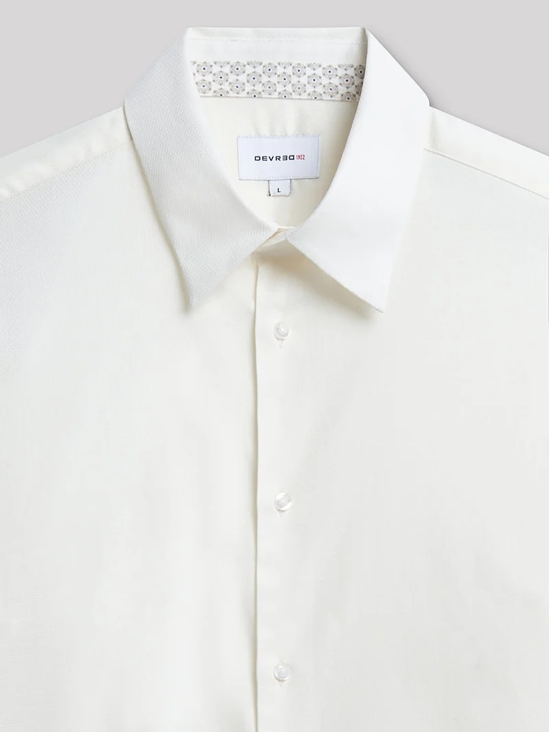 Chemise slim faux uni