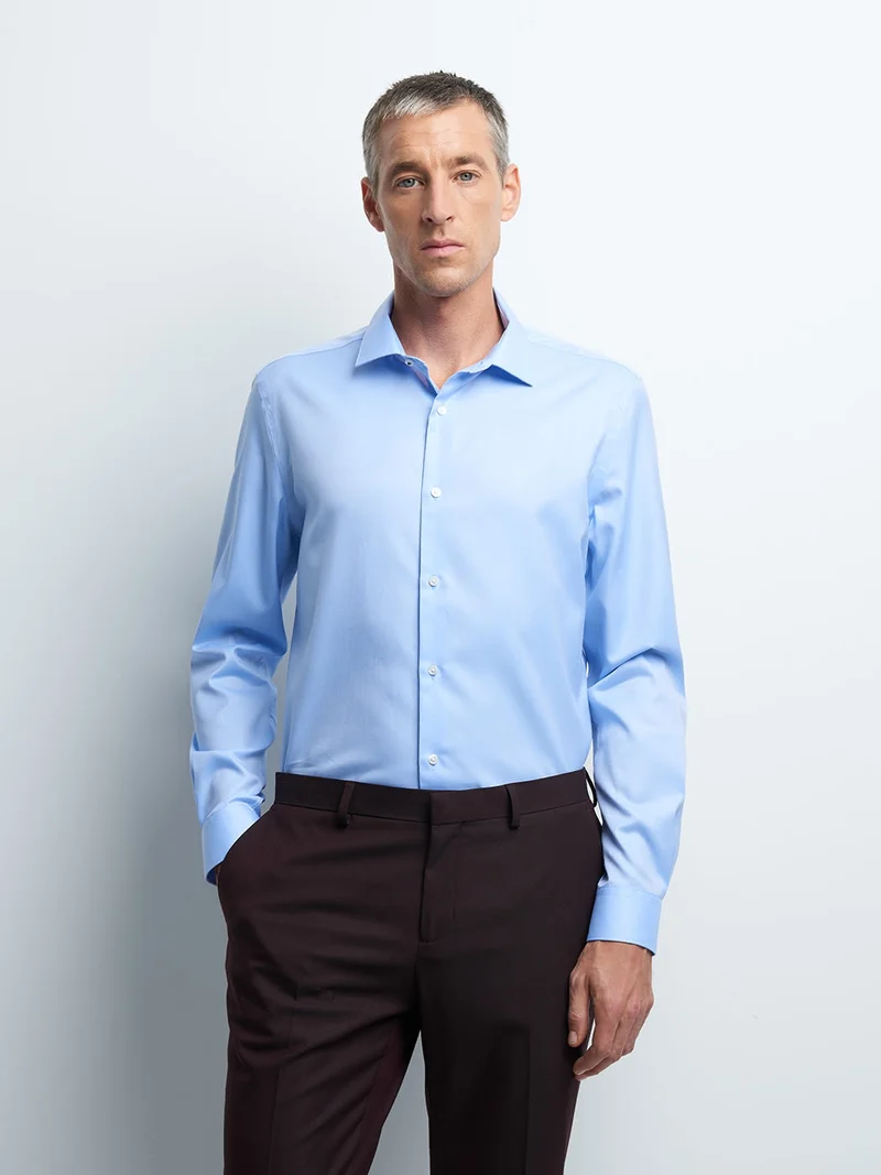 Chemise slim repassage facile unie