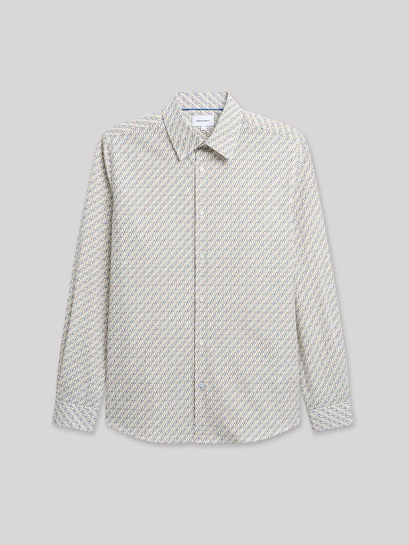 Chemise slim géométrique