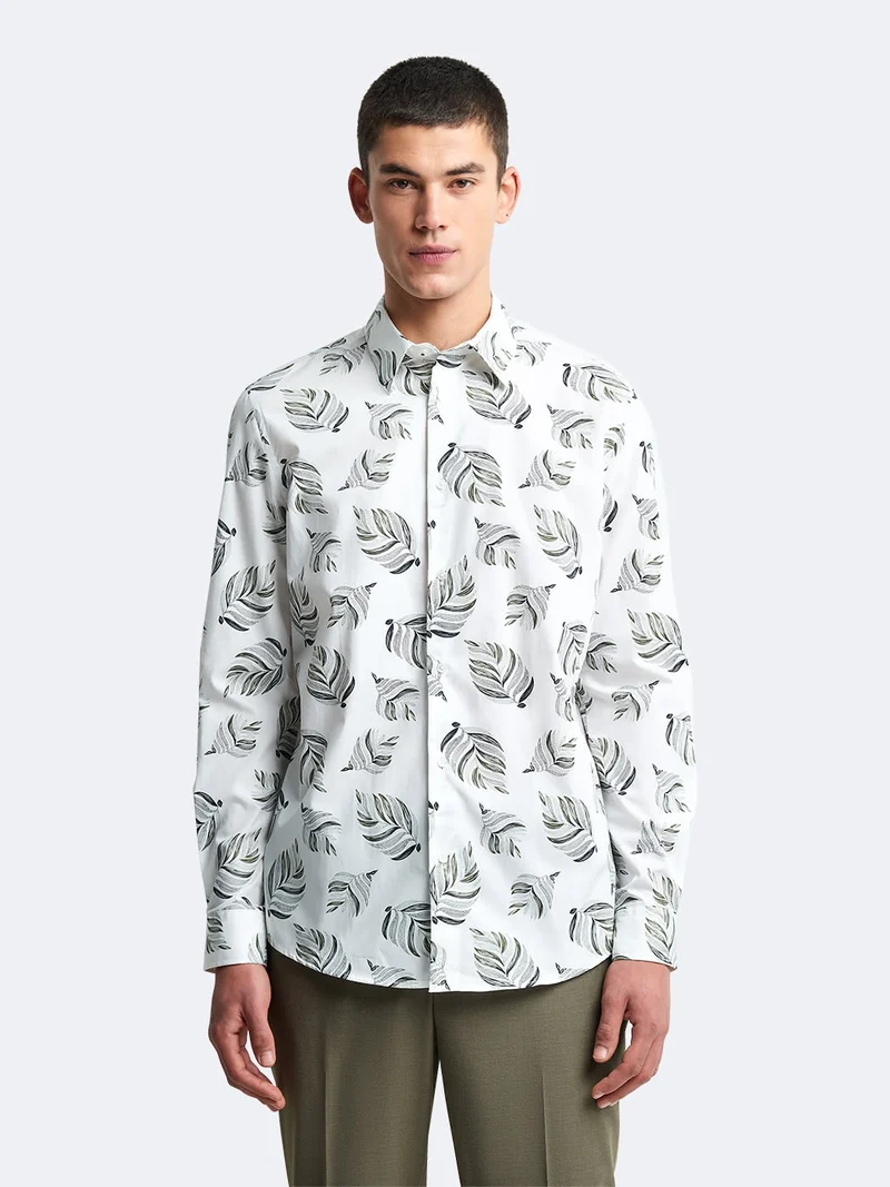 Chemise slim en satin végétale