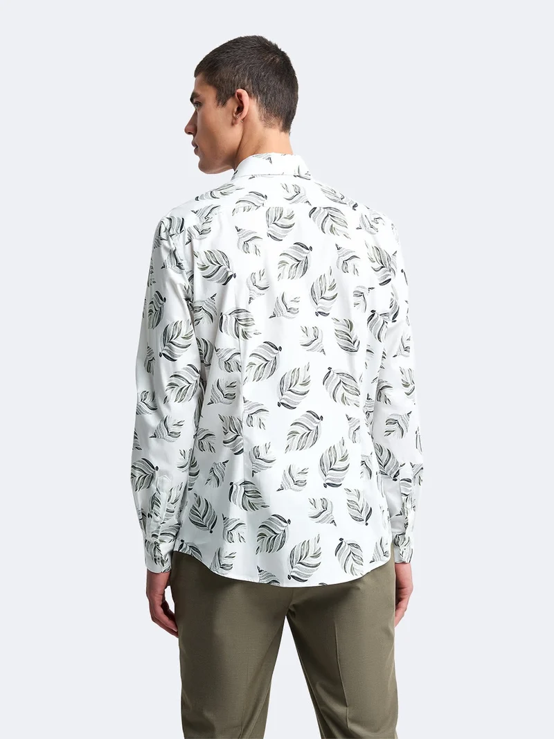 Chemise slim en satin végétale