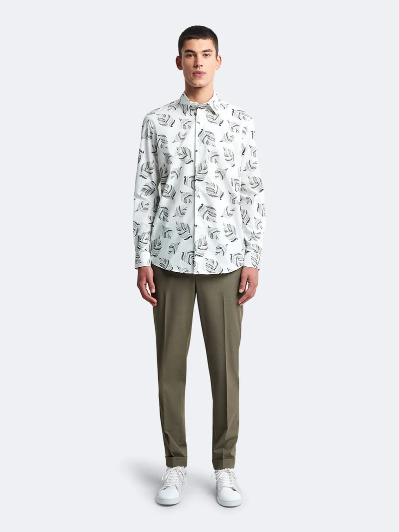 Chemise slim en satin végétale