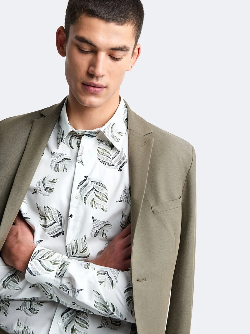 Chemise slim en satin végétale