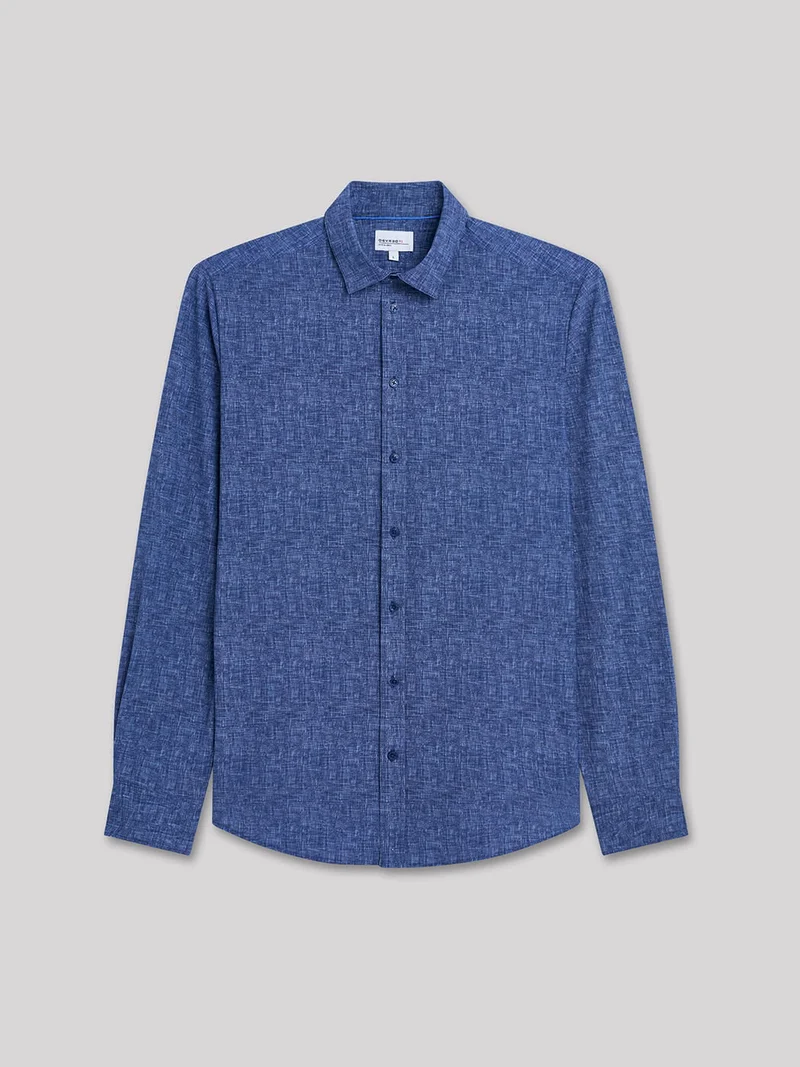 Chemise extra-slim stretch faux uni