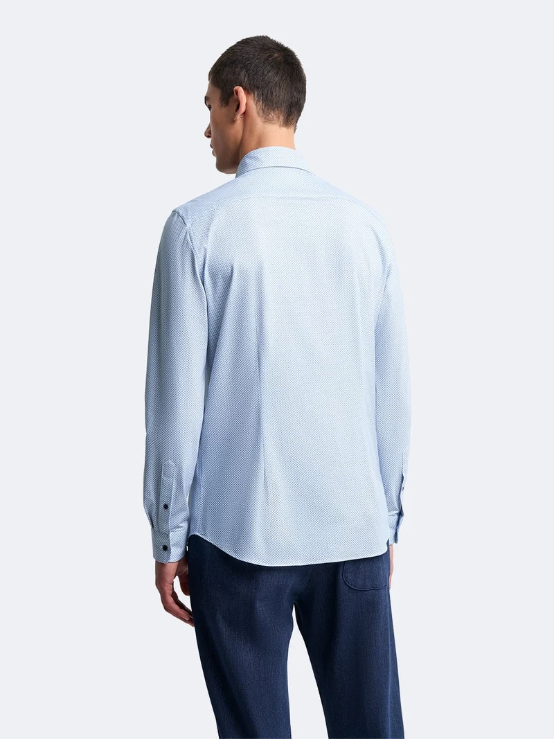 Chemise slim stretch géométrique