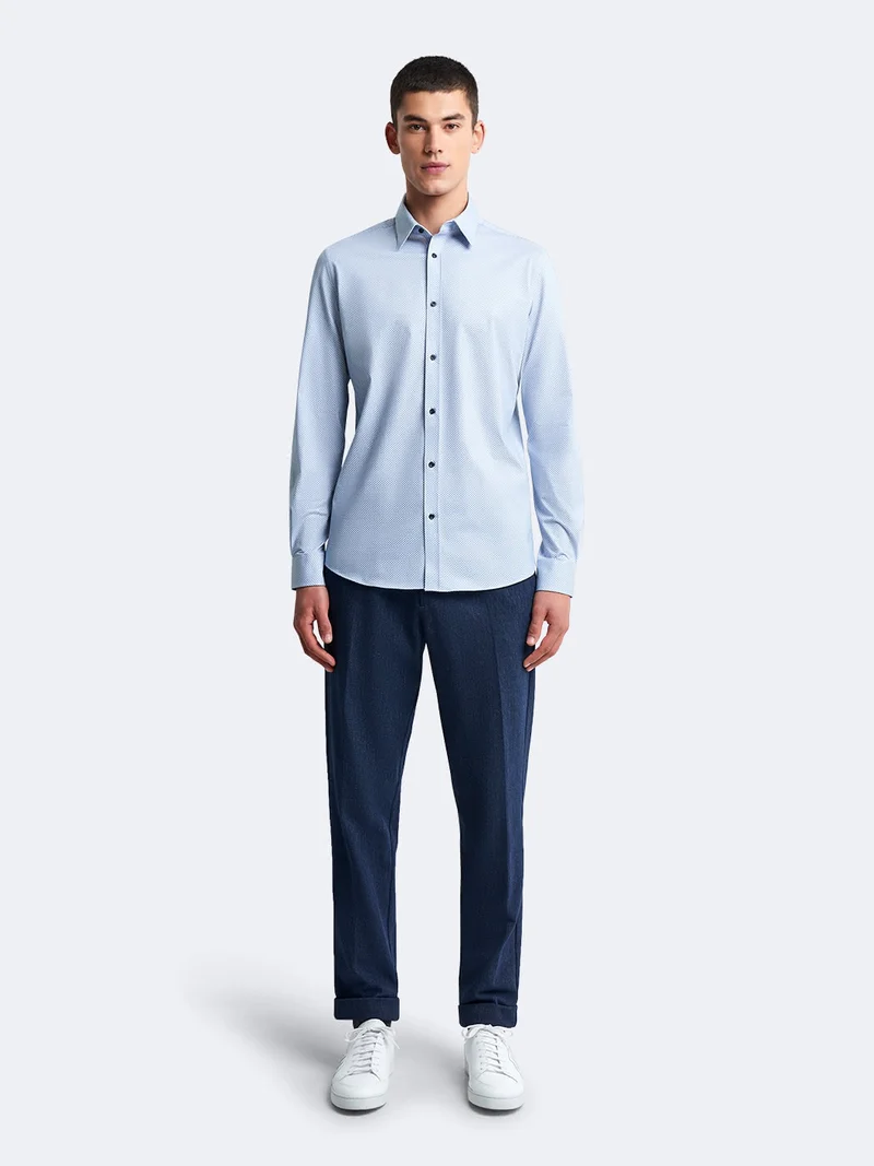 Chemise slim stretch géométrique